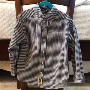 Children’s Place Navy & White Striped Button XS(4)